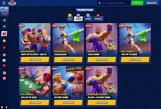 BigClash casino promotions page