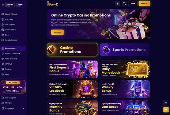 BiggerZ Casino - Promotions
