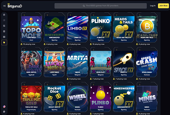 Bitguruz casino Instant Win