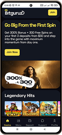 Bitguruz Casino Mobile Screenshot