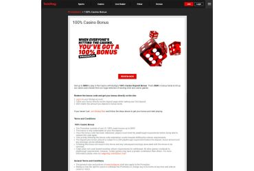 Bodog Casino - promotion page