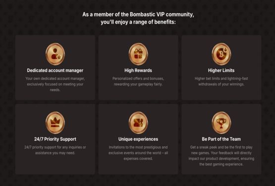 Bombastic Casino VIP program