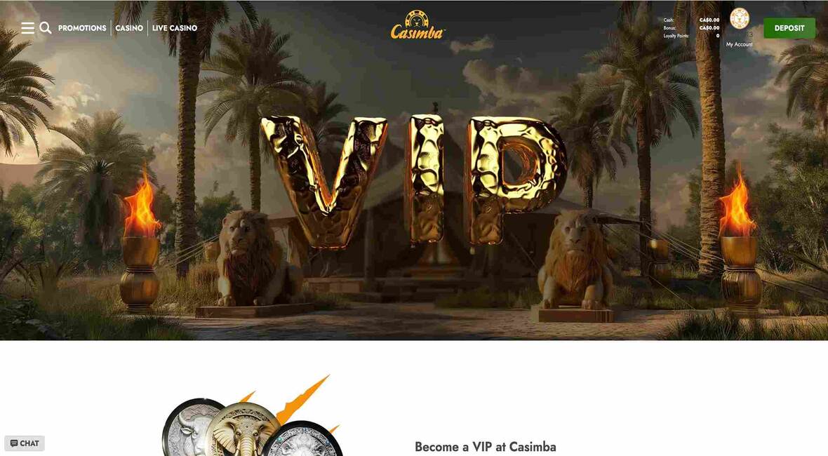 Casimba casino vip page