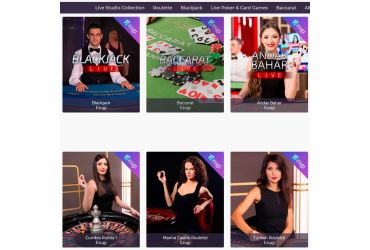 Casino Days - list of live dealer games.