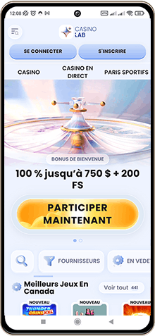 Capture d'écran mobile de CasinoLab