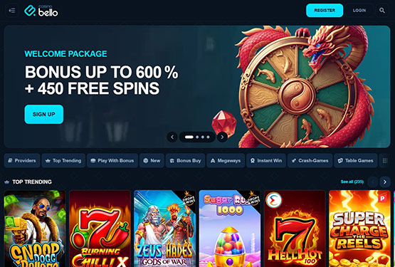 Casinobello main page