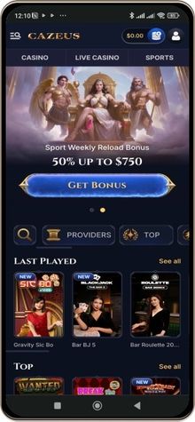 Mobile Screenshot of Cazeus Casino