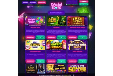 Crystal Slot Casino - List of promotions