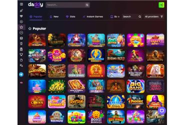 Daddy Casino – slots page of casino