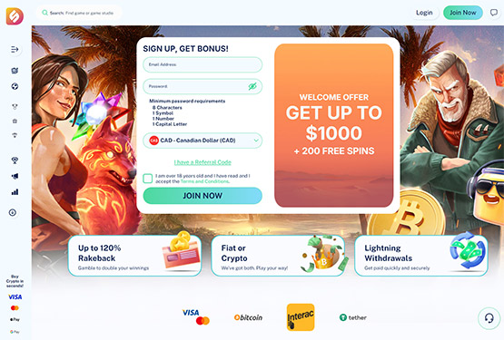 Dailyspins Casino main page