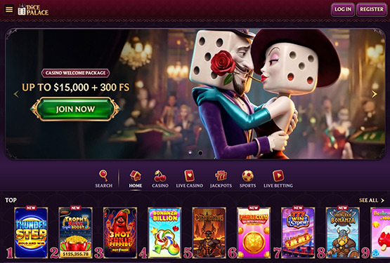 Dice Palace Casino Main Page