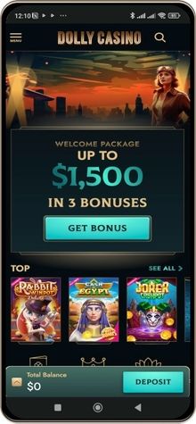 Mobile screenshot of Dolly Casino