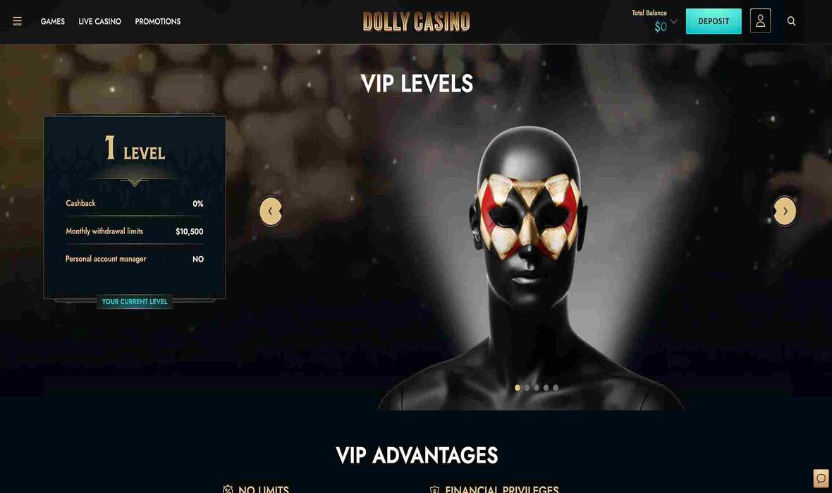Dolly casino vip page