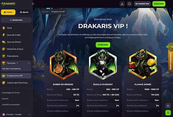 Programme VIP Drakaris Casino
