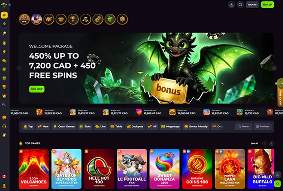 Drakaris Casino Main Page