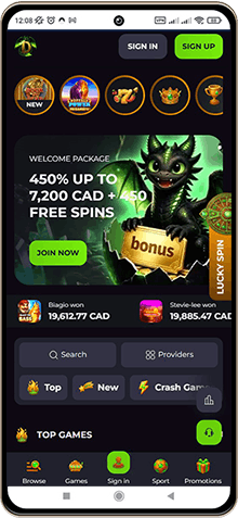 Drakaris Casino Mobile Screenshot