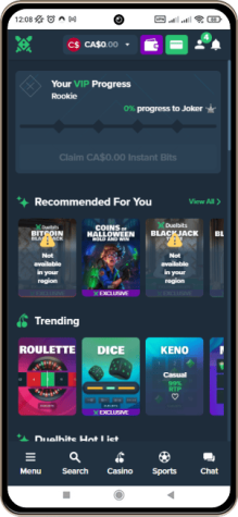 Mobile Screenshot of Duelbits Casino