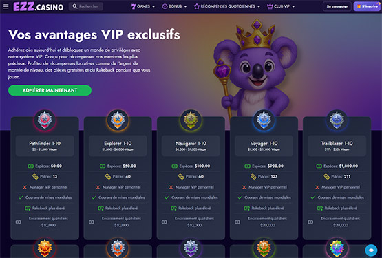 Programme VIP Ezz Casino