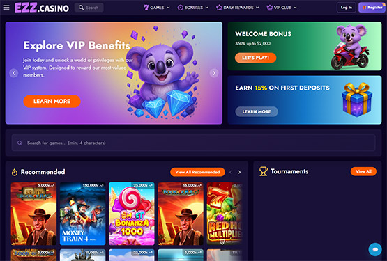 Ezz Casino Main Page
