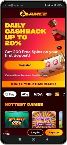 Mobile Screenshot of Flamez Casino