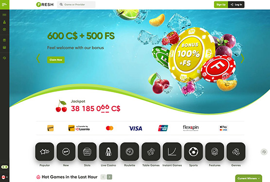 Fresh Casino - Main page