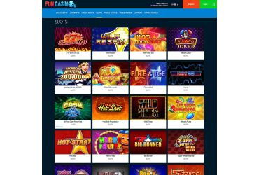 Fun casino - list of slot machines.