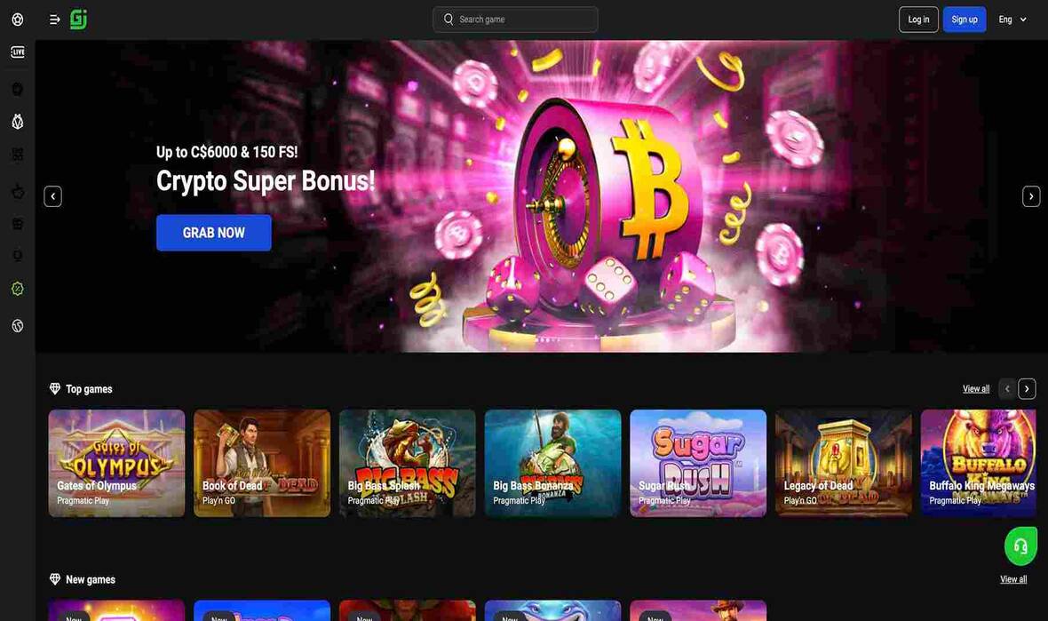 GJ casino main page