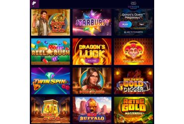 Genesis casino - list of slot machines.