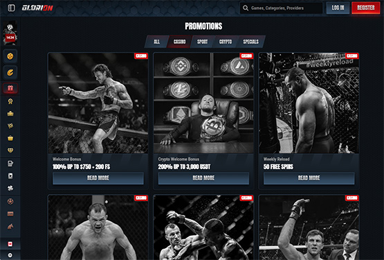 Glorion Casino Promotions Page