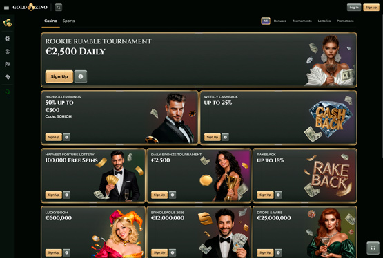 Goldzino Casino Bonuses Page