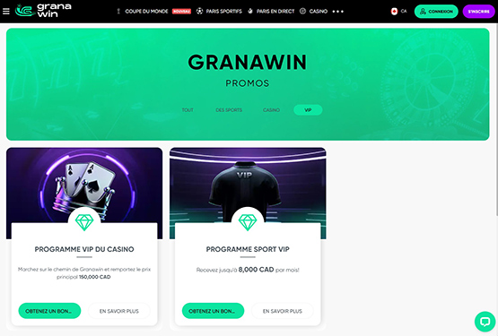 Programme VIP Granawin Casino