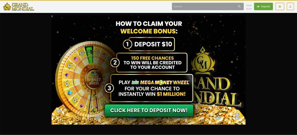 Bonuses and promotions at Grand Mondial Casino