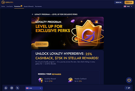Gravira Casino VIP Program