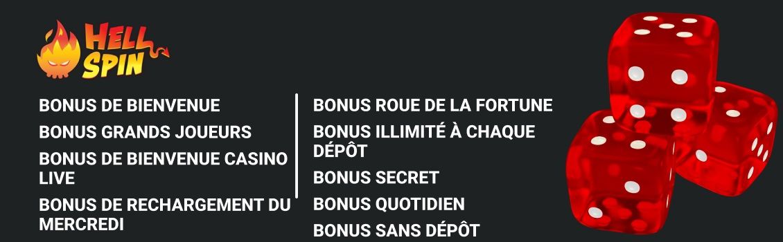 Bonus du casino Hellspin