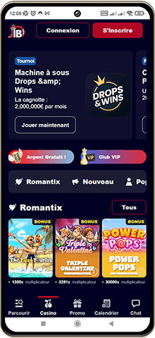 Capture d'écran de la page principale de IntellectBet Casino sur mobile