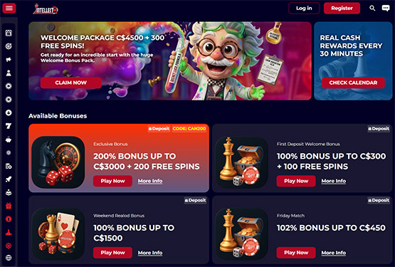 IntellectBet casino promotions page
