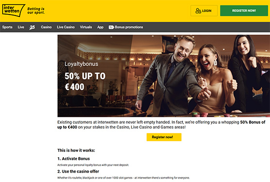 Interwetten Casino Loyalty Bonus
