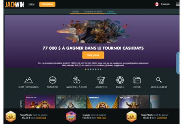  Jackwin casino - page d'accueil