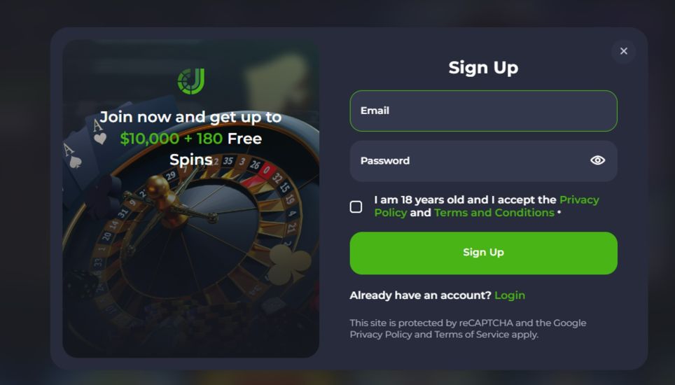 Screenshot of JeetCity Casino registration process - step 2