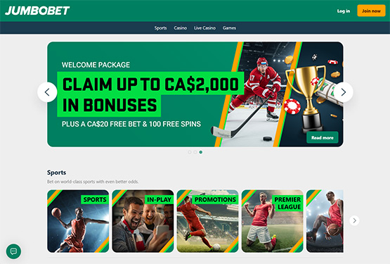 Page principale du casino Jumbobet