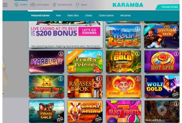 Karamba casino - lobby.