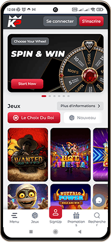 KingPari Casino sur mobile