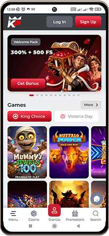 KingPari Casino mobile screenshot