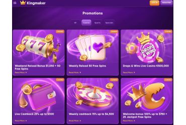 kingmaker casino list of promotions and bonuses