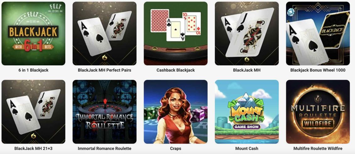 List of table games at LeoVegas Casino
