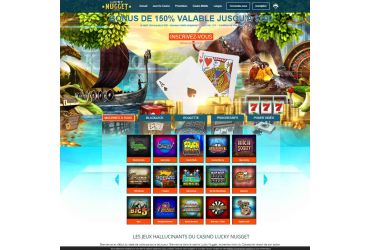 Lucky Nugget casino - page d'accueil