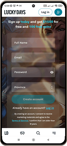 mobile version lucky days casino