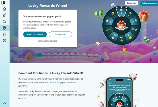 Roue de la chance LuckyDays Casino