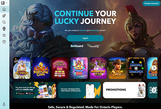 LuckyDays casino - Main page