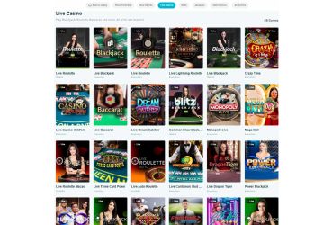 LuckyDays casino - list of live casino games